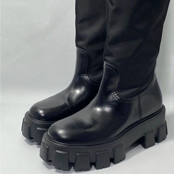 Prada Tall Leather Riding Boots size 38 - Picture 5 of 16
